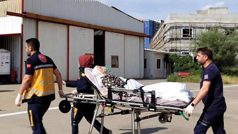 Kalp krizi geçiren yaşlı kadın, ambulans helikopterle Diyarbakıra getirildi