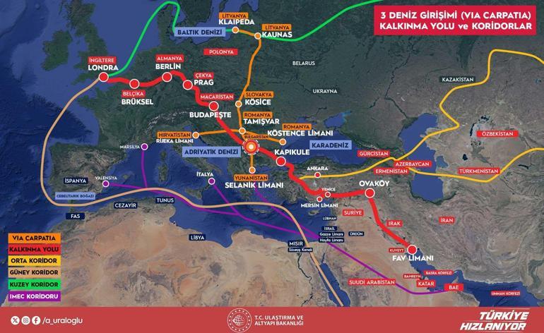Bakan Uraloğlu: Ticaret yolları Türkiye üzerinden bütün Avrupaya bağlanacak
