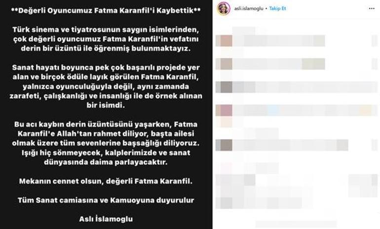 Aşk-ı Memnunun Şayestesi Fatma Karanfil hayatını kaybetti