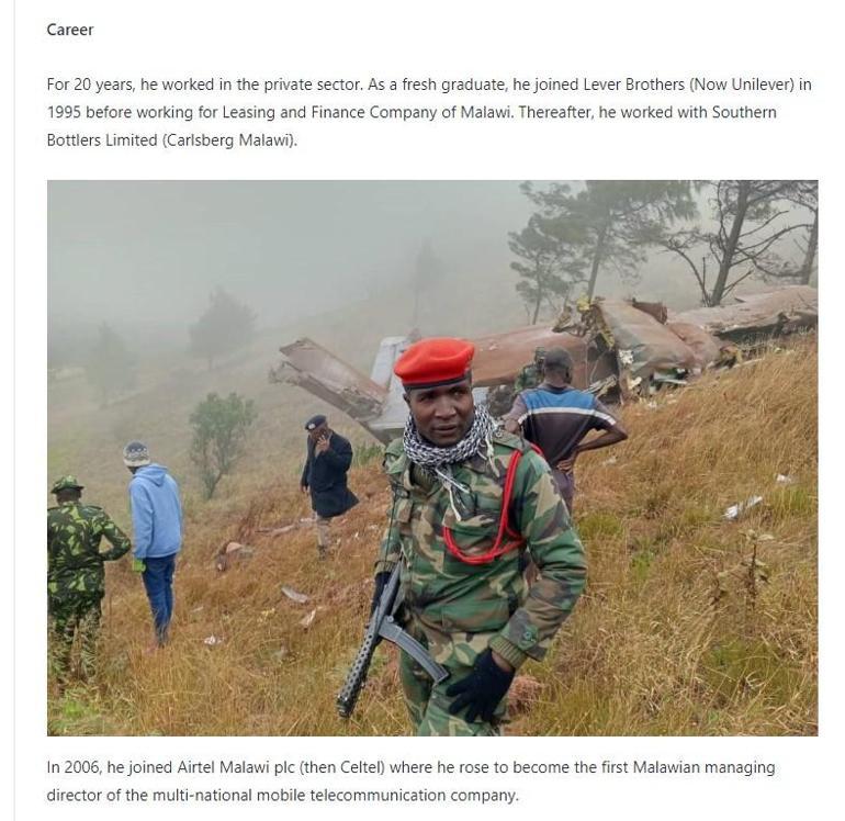 Askeri uçağın enkazı bulundu Malavi başkan yardımcısı ve yanındaki dokuz kişiden kurtulan yok