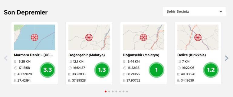 Marmara Denizinde deprem AFAD ve Kandilliden son dakika açıklaması