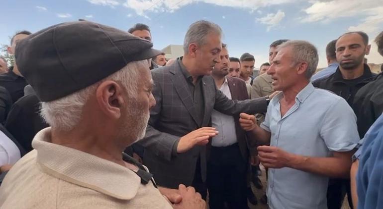 Mardin Valisi Akkoyunun taziye ziyaretinde çirkin provokasyon Vatandaşlardan DEMli vekile tepki