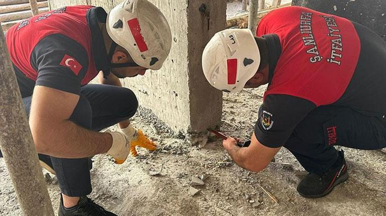 Şanlıurfada beton kolonun altında mahsur kalan kedi yavrusu kurtarıldı
